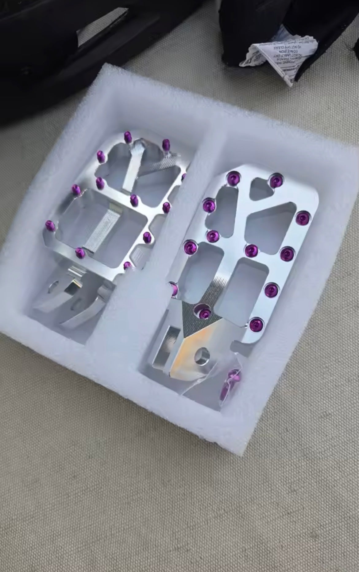 Upgraded pegs for surron light bee